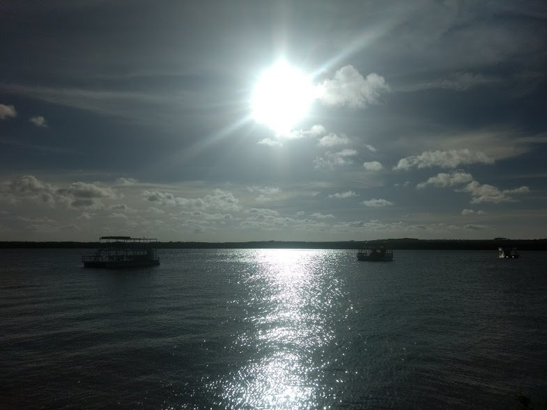 Pôr do sol na região do Dique de Cabedelo, Paraíba