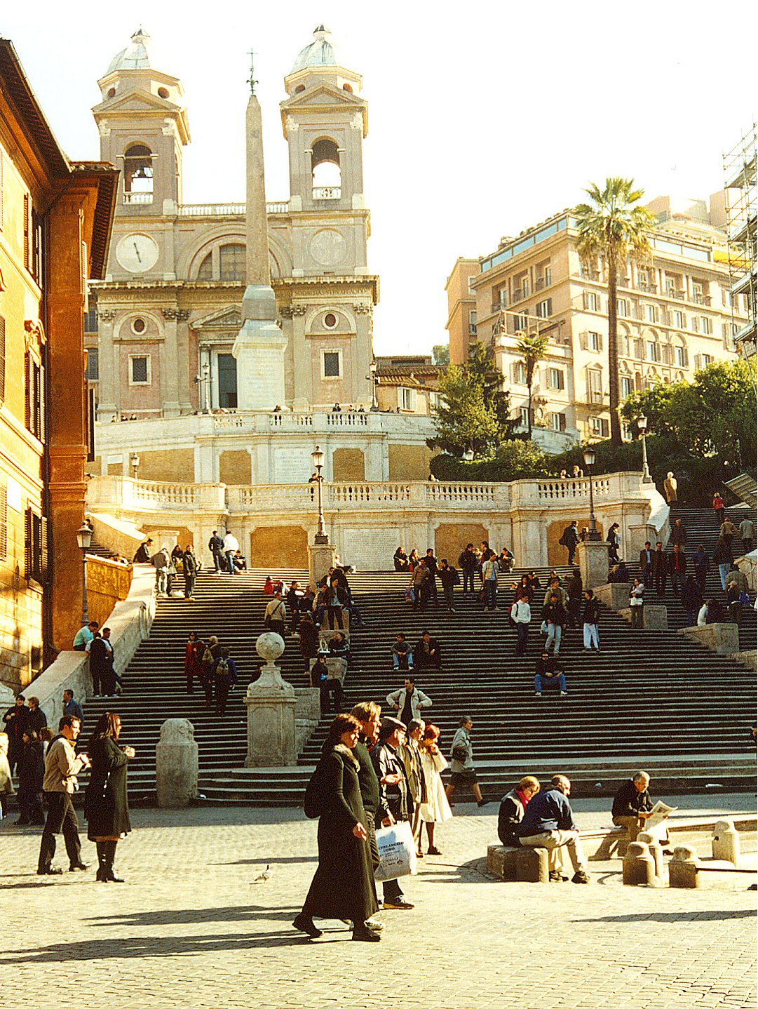 Escadaria Espanhola vista da Piazza di Spagna em Roma