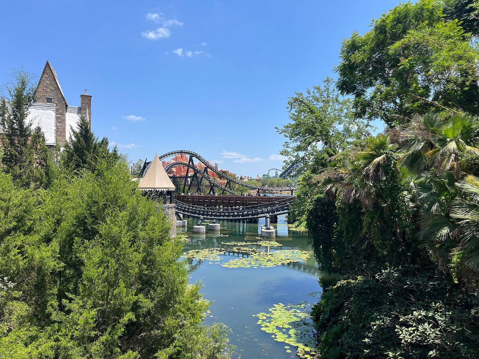 Vista do parque Islands of Adventure, da Universal, em Orlando