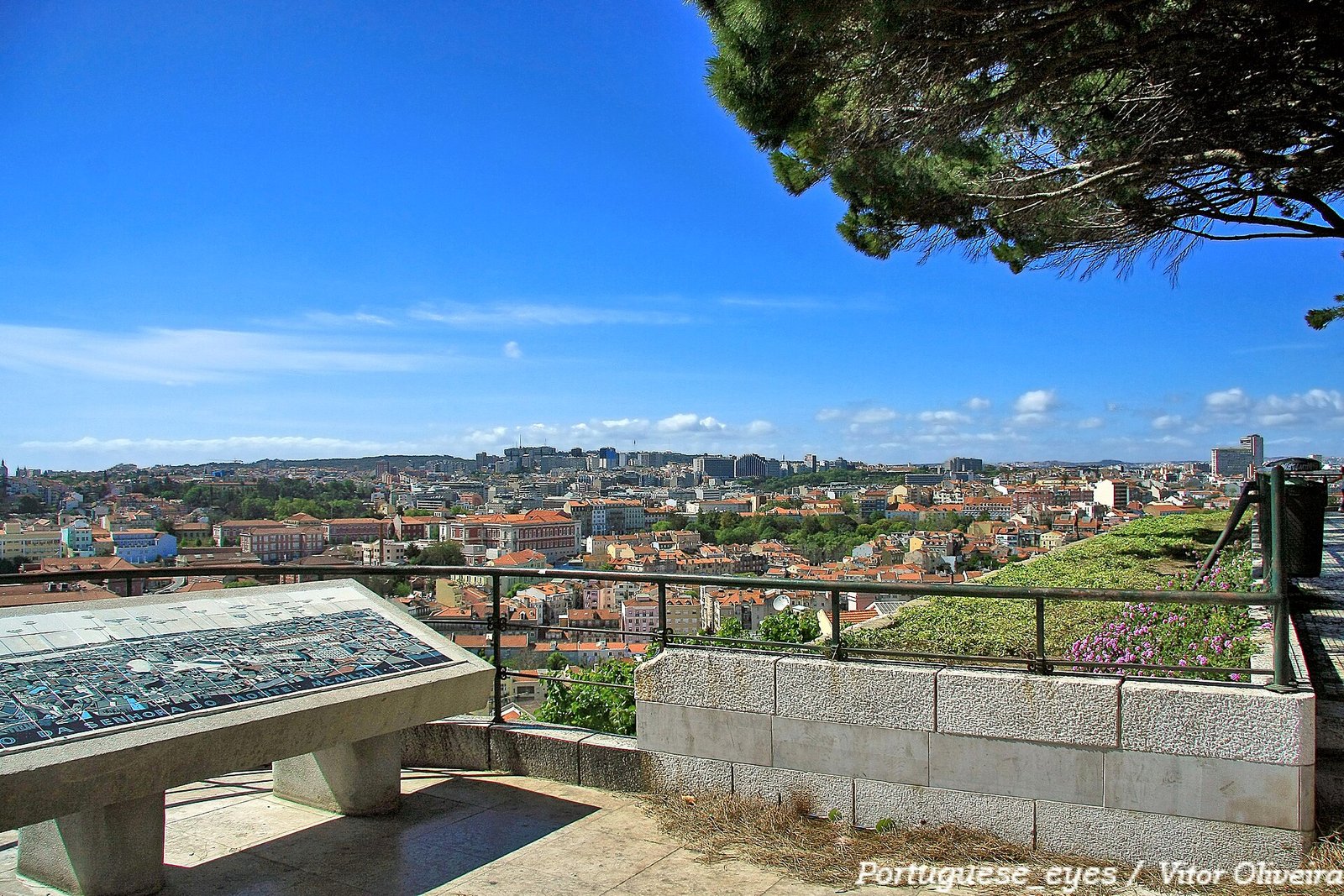 Vista panorâmica de Lisboa a partir do Miradouro da Senhora do Monte