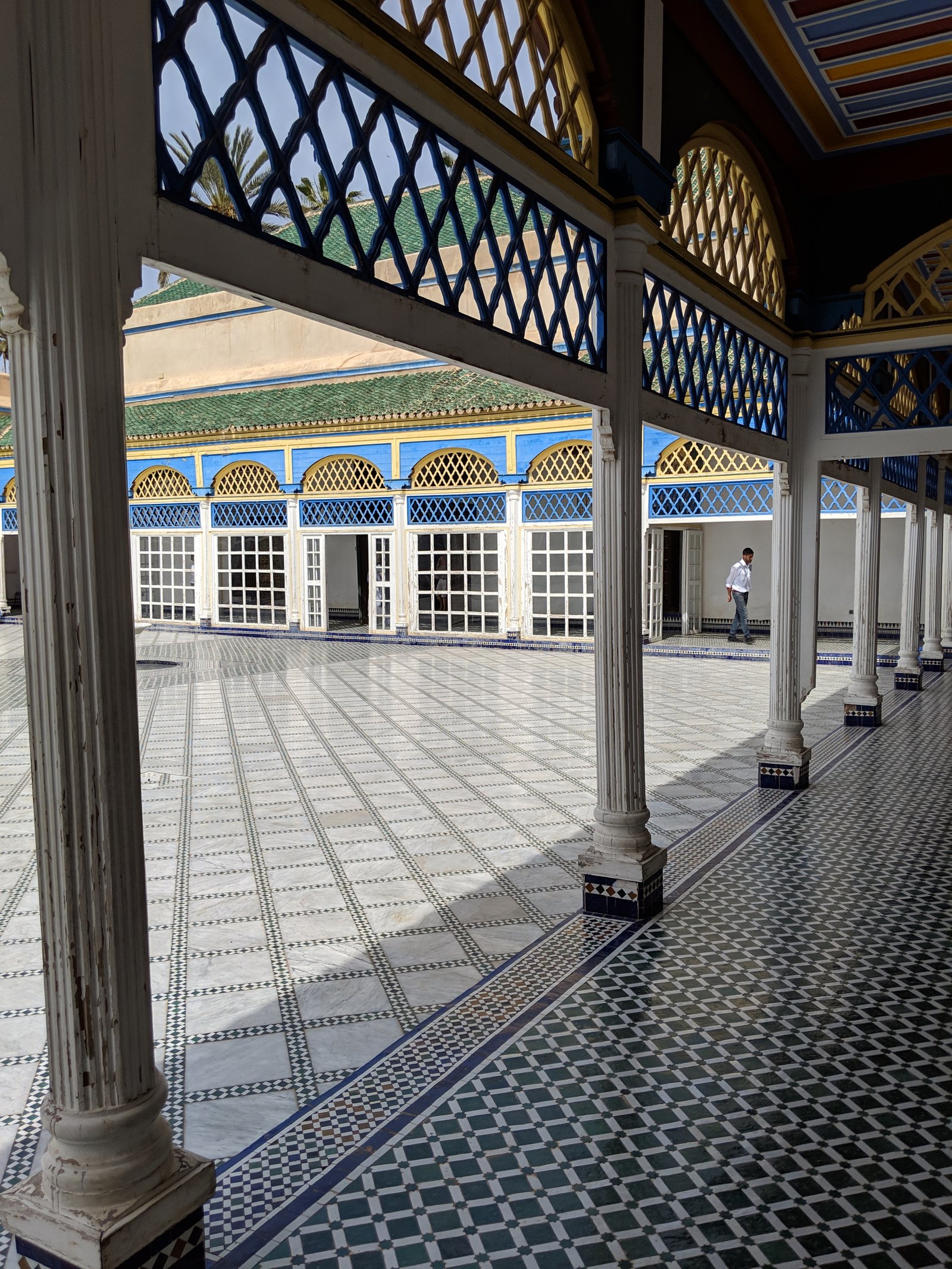 Pátio interno do Palácio da Bahia, em Marrakech