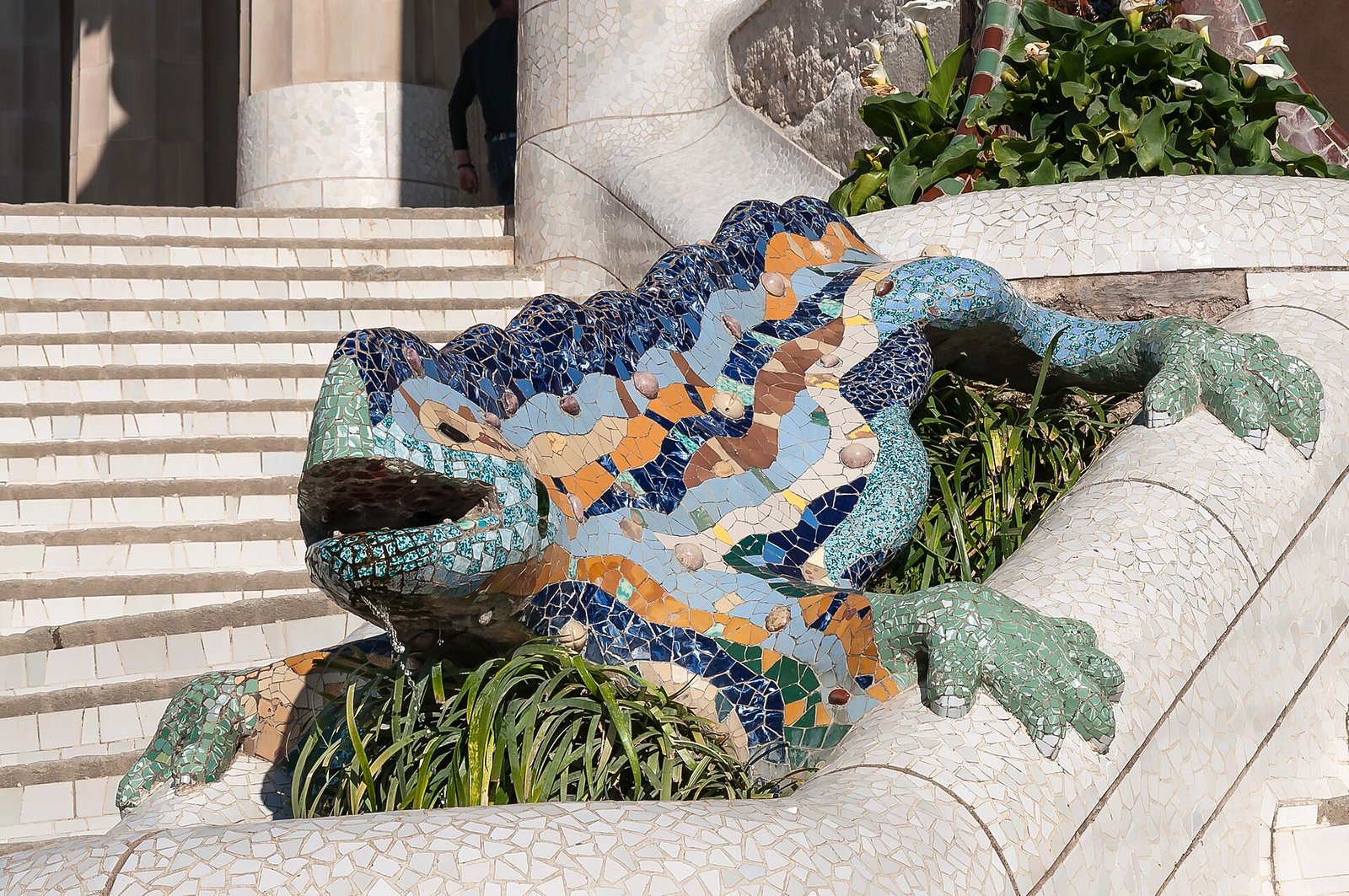 Salamandra de mosaico no Park Güell, Barcelona