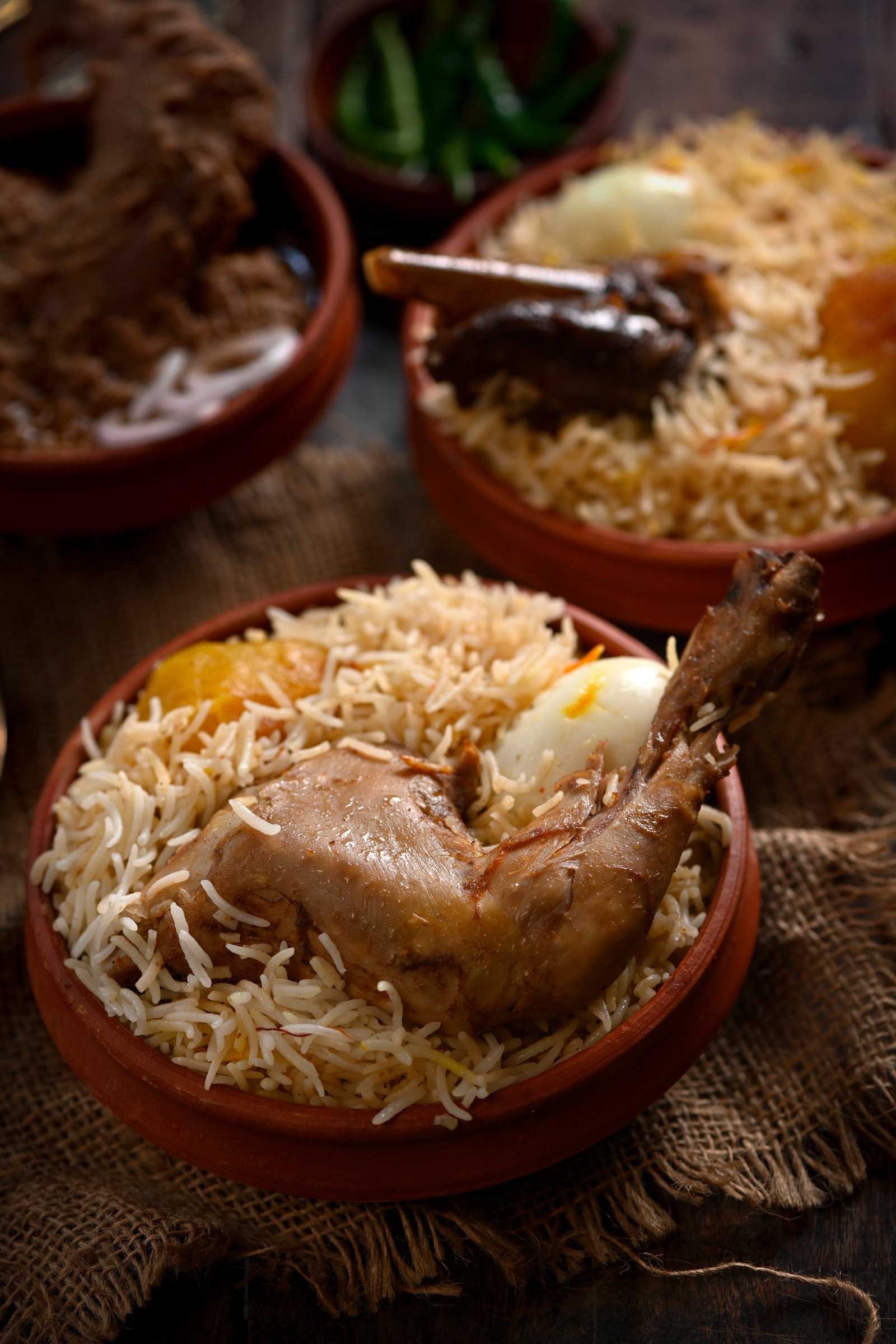 Prato de culinária mughlai, estilo servido em restaurantes indianos como o Pinch of Spice