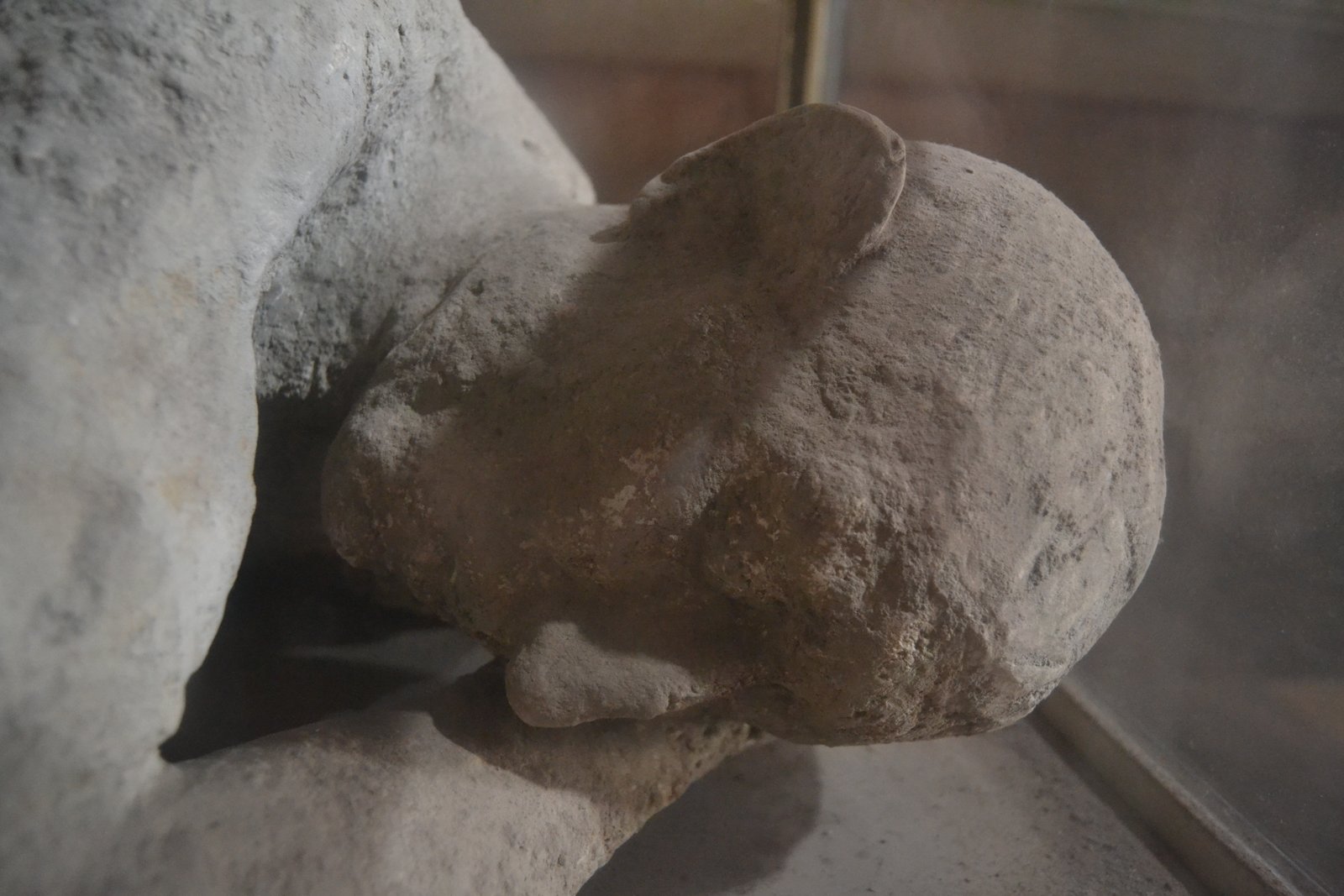 Interior das Terme Stabiane em Pompeia, com colunas e piscina do complexo de banhos romano