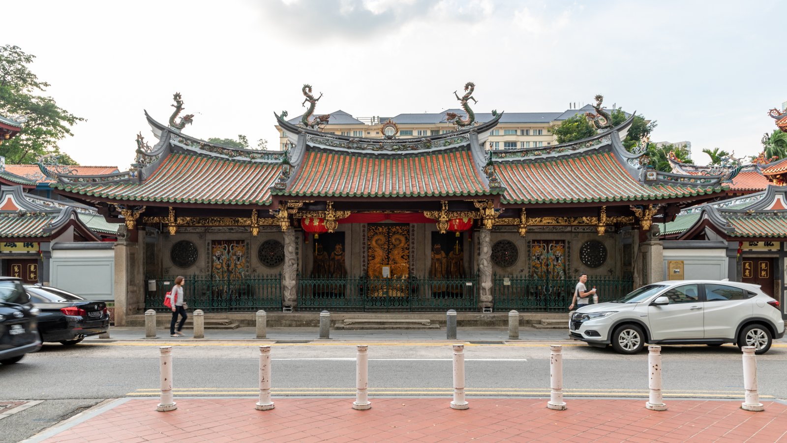 Fachada do Templo Thian Hock Keng, em Singapura