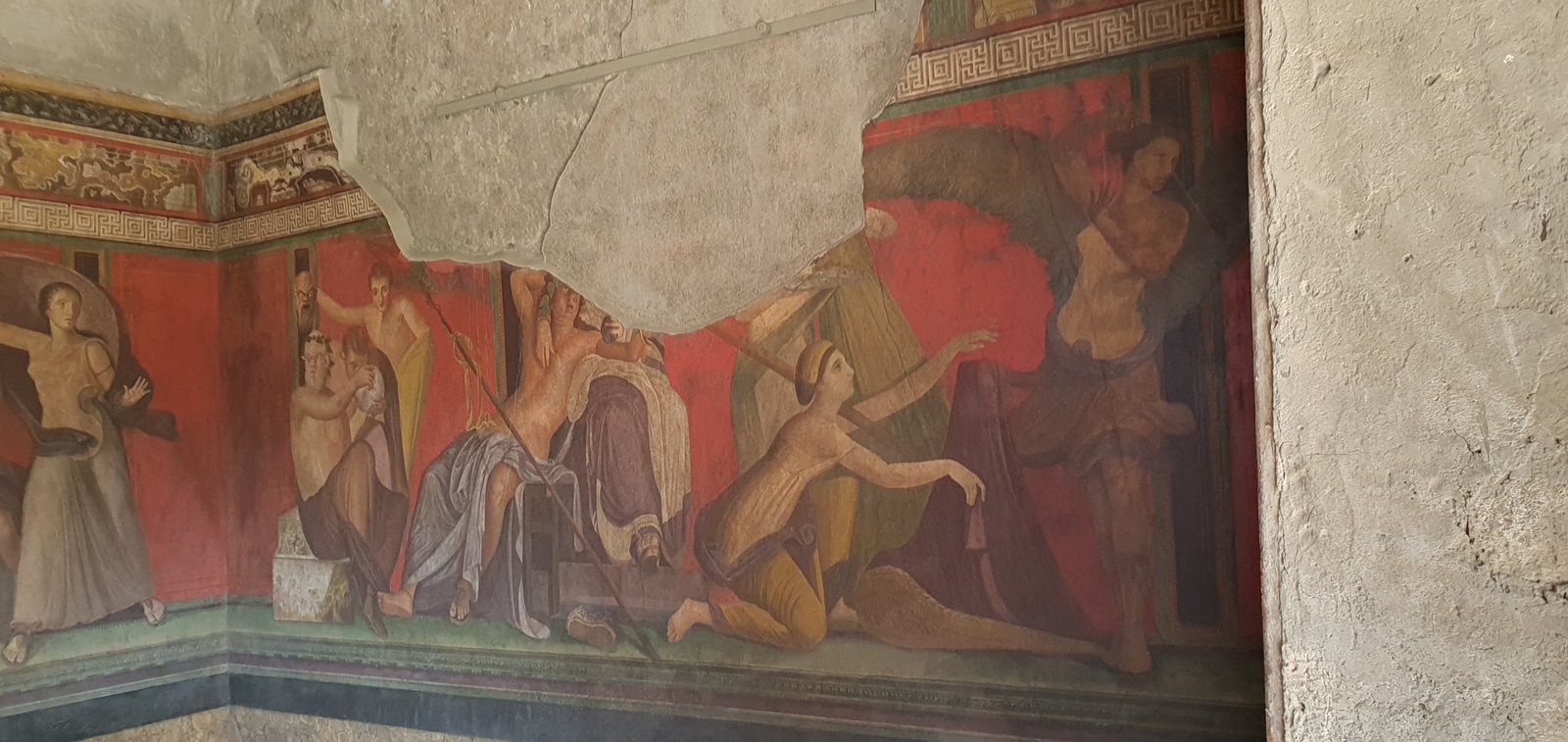 Afresco da Sala dos Mistérios na Villa dei Misteri, em Pompeia